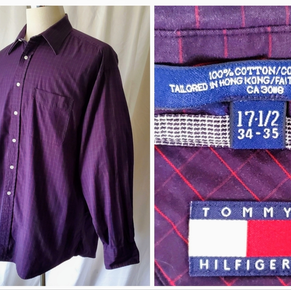 Vintage Tommy Hilfiger Casual Dress Shirt 17.5/34-35
